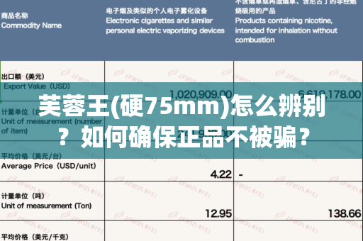 芙蓉王(硬75mm)怎么辨别？如何确保正品不被骗？